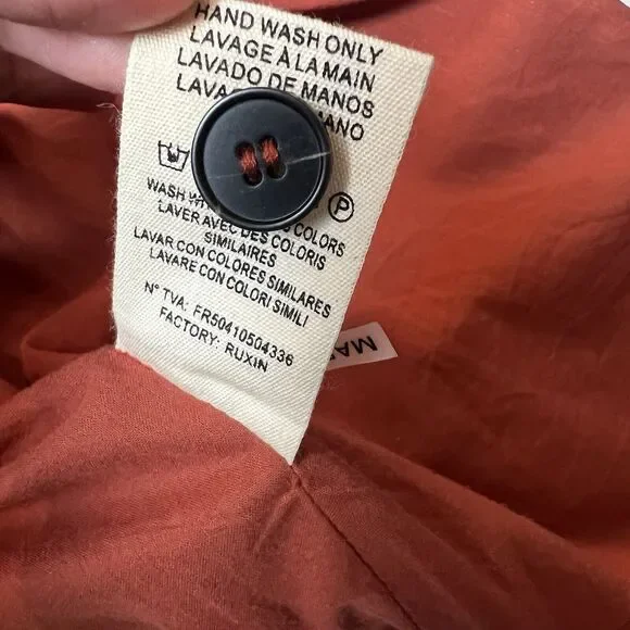 FRNCH Paris Plaid Blazer Jacket Tan Red Black Belted Women’s M - Picture 12 of 12